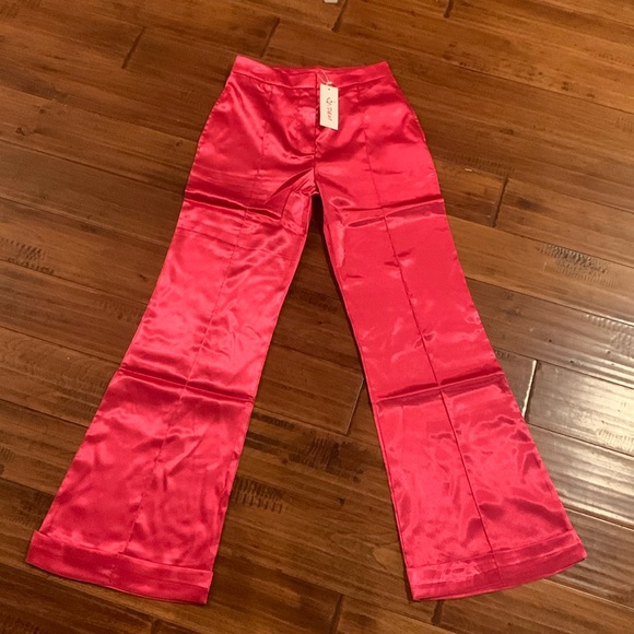 D&M Pants - NWT D&M Satin Flare Leg Dress Pants